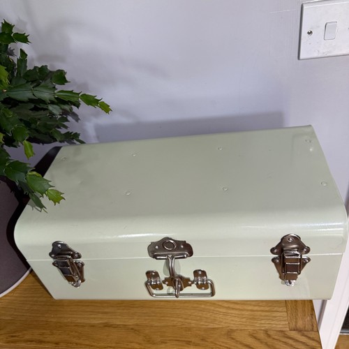 Retro metal storage trunk - storage,