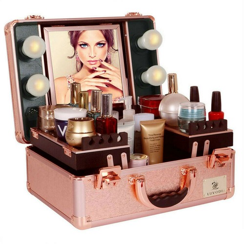 Lockable makeup case led - makeup,