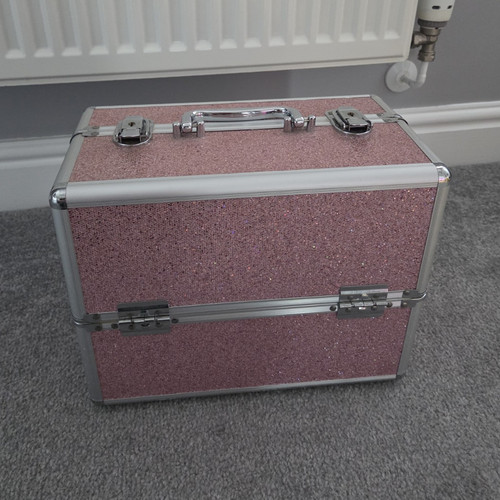 Pink glitter aluminium hard - glitter,