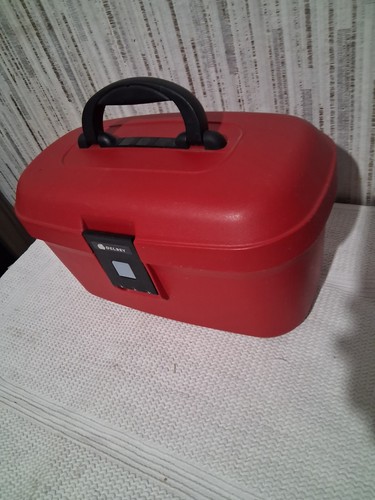 Delsey red hard shell vanity - delsey,