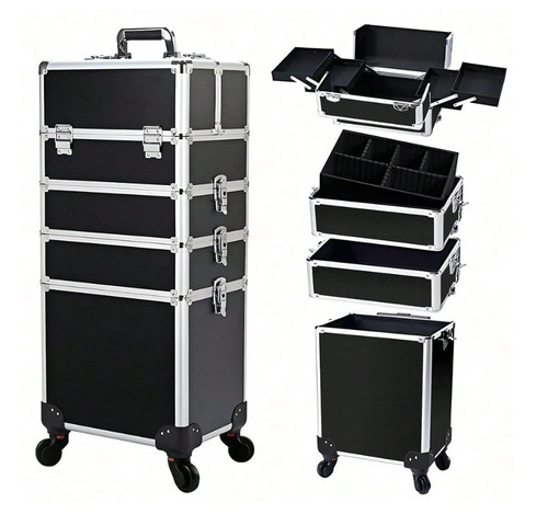 Makeup case rolling - 4-in-1,